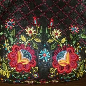 Isabella fiore floral embroidered stiched bag